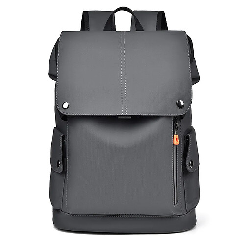 Sac à dos pour ordinateur - Sac à dos tendance homme en polyester, couleur gris anthracite - 43×31×16 cm