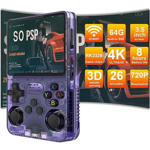 R36S console 64 GO Violet
