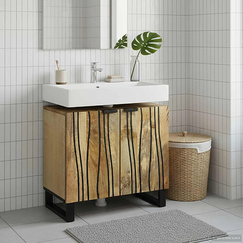 vidaXL Meuble de Lavabo de Salle de Bain Marron 62 x 33 x 58 cm