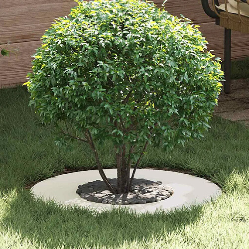 vidaXL adapté pour anneaux d'arbre plats 5 pcs Blanc Ø30 / 60 cm Acier