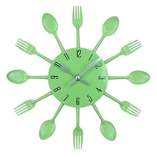Yonis Horloge murale quartz - Vert clair