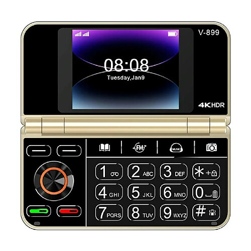 Yonis Téléphone Portable Double Écran 2.8 Pouces