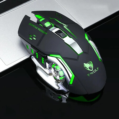 Yonis Souris Gamer Sans Fil RGB Ergonomique