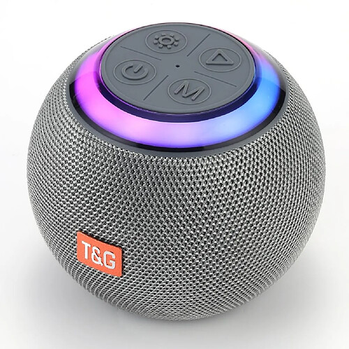 Yonis Enceinte Bluetooth LED Atmosphère - Gris