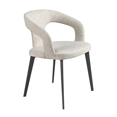Angel Cerda Chaise en tissu blanc cassé