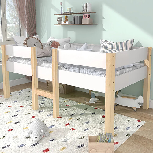 HAUSS SPOLE Lit bébé 90x190 cm Lit mi-hauteur - Blanc