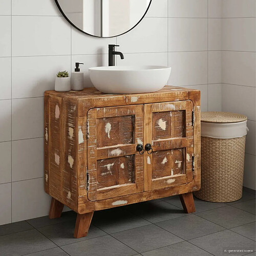 vidaXL Armoire de salle de bain avec étagère avec stockage avec porte