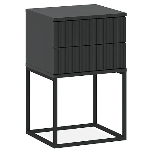 Konsimo Table de chevet métal - Anthracite
