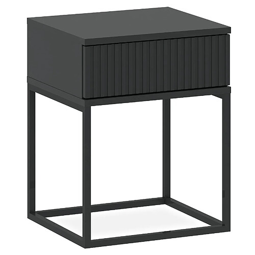 Konsimo Table de chevet Rectus - Anthracite