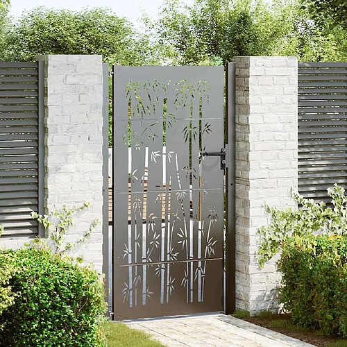 vidaXL Porte de Jardin Noir 110 x 205 cm Acier enduit de poudre