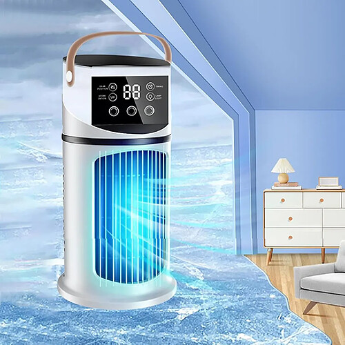 Climatiseur Mobile - 4en1 Avec Déshumidificateur, Ventilateur Et Mode Nuit - Silencieux, Minuterie 24H, Télécommande, Kit Fenêtre - Classe Énergétique A Pour Chambre, Bureau, Camping (Blanc)