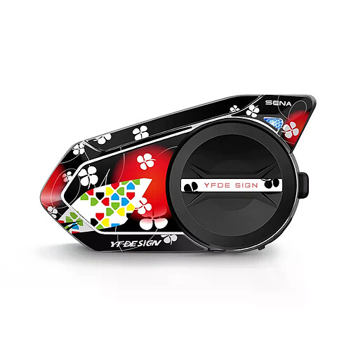 Autocollants décoratifs casque moto - Noir