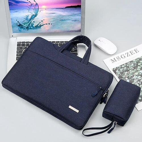 Yonis Sacoche Ordinateur Portable 14 Pouces Bleu Chic Étanche