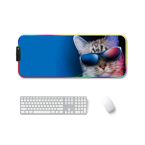 Yonis Tapis de souris gamer - Noir