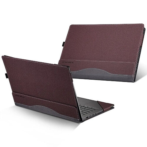 Yonis Sacoche Ordinateur Portable En Cuir PU Bleu