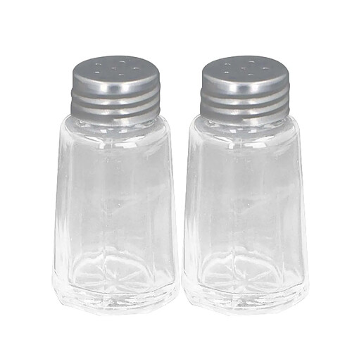 Alpina Pack de Deux Salières Poivrières en Verre avec Étiquette Ultra Compact Transparent