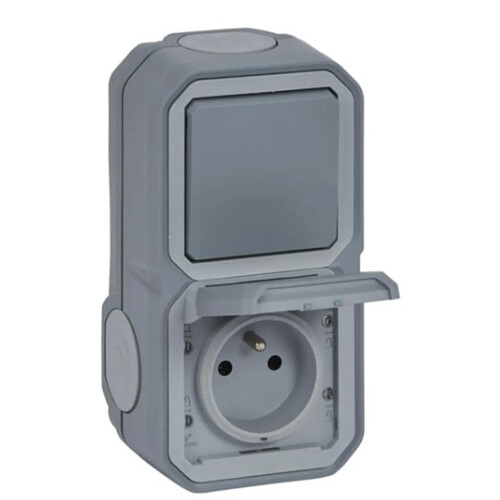 Legrand Plexo prise + va-et-vient - Gris