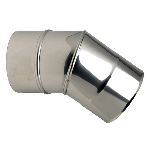 T.E.N coude 45 degrés - 2 parties - en inox 304 - diamètre 153 mm - ten 264153
