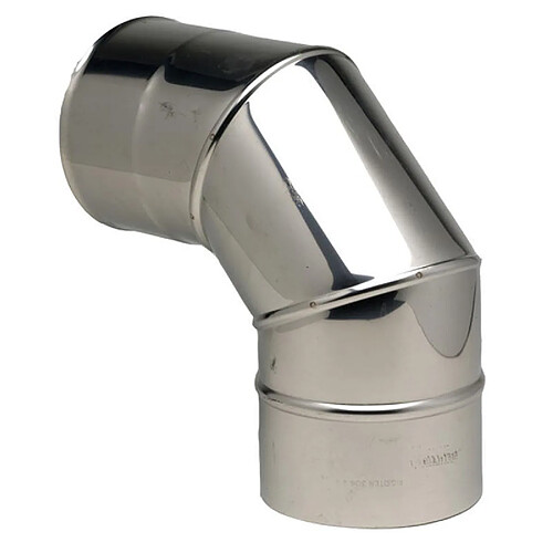 T.E.N coude 90 degrés - 3 parties - en inox 304 - diamètre 125 mm - ten 262125