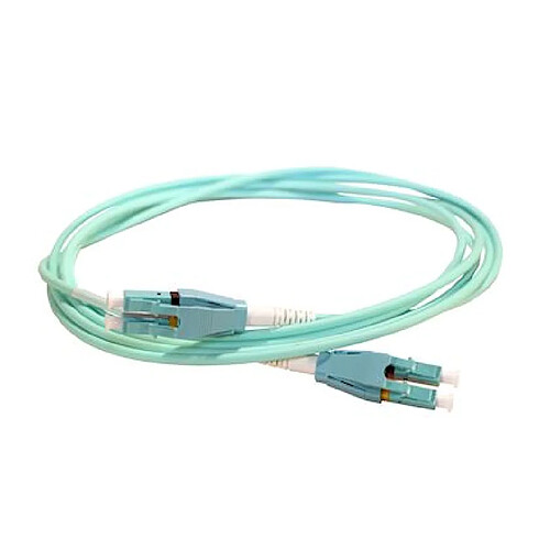cordon optique - lc/lc - om4 - 3 mètres - turquoise - legrand 032697
