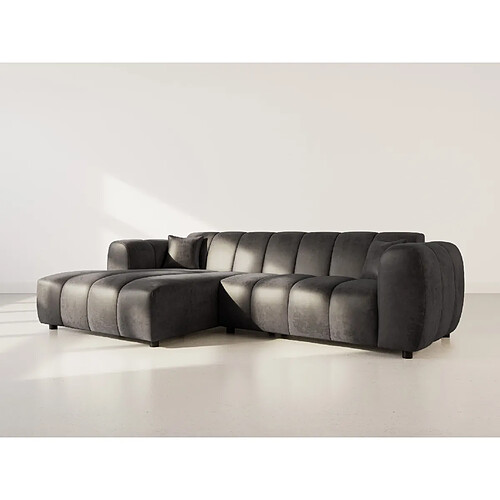 Lisa Design Curtis - canapé d'angle gauche 4 places en simili