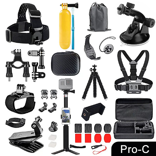 pour GoPro ensemble d'accessoires pour Go Pro Hero 13 12 11 10 9 8 7 6 5 4 support noir pour DJI Insta360 pour caméra d'action Sjcam