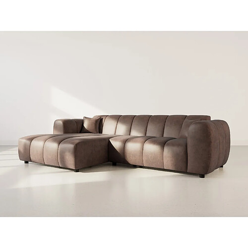 Lisa Design Curtis - canapé d'angle gauche 4 places en simili