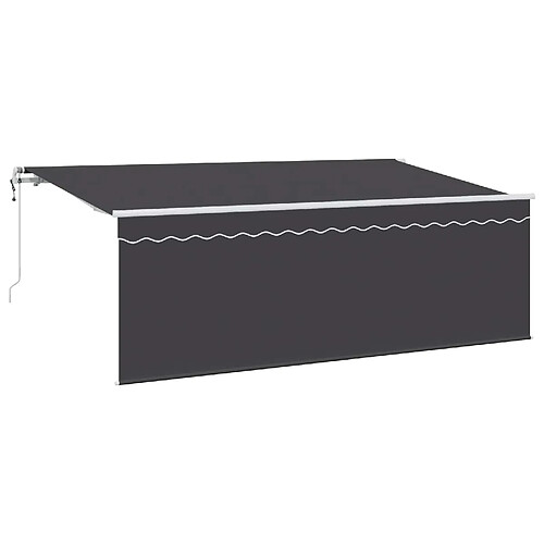vidaXL Auvent Rétractable Anthracite 400 x 200 cm