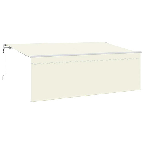 vidaXL Auvent Rétractable Crème 400 x 200 cm Polyester et Aluminium