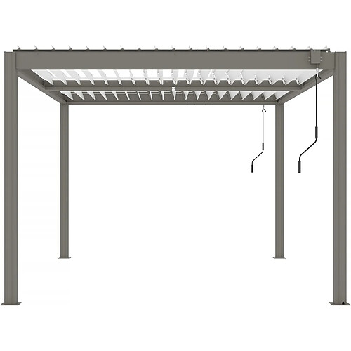 Habitat Et Jardin Pergola bioclimatique Windsor - 3 x 4 m - Taupe