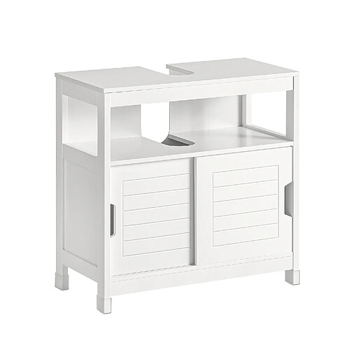 SoBuy Meuble de Salle de Bain FRG128-W Blanc 60×30×60cm