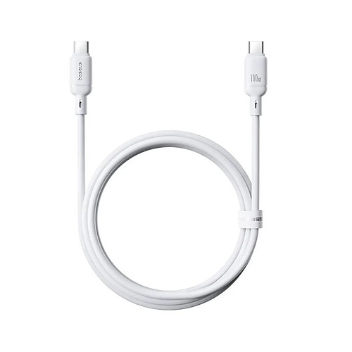 Câble USB-C Baseus Silky Series PD 100 W 1 m Blanc