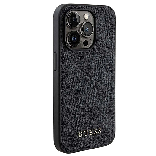 Coque Guess Grained Strass Logo MagSafe pour iPhone 17 - Brown - Coque