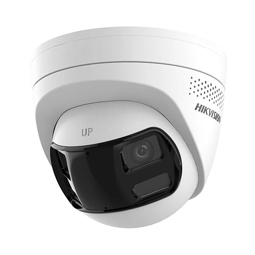Câmara Turret IP Hikvision gama Value - Resolução 8 MP (4256x1888) MP [%VAR%] - Lente dual 2 mm visão panorâmica - Luz híbrida 3