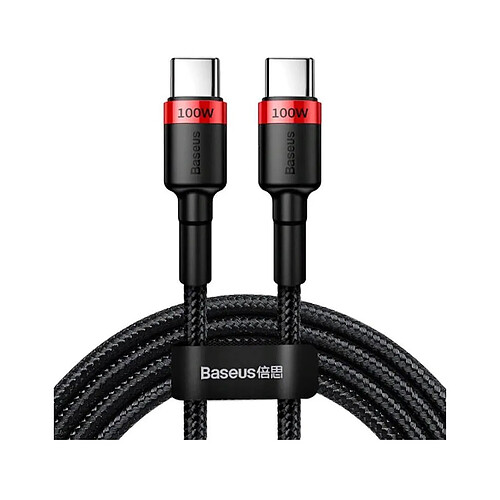 Câble USB-C Baseus Cafule PD 2.0 100W 2m Noir/Rouge