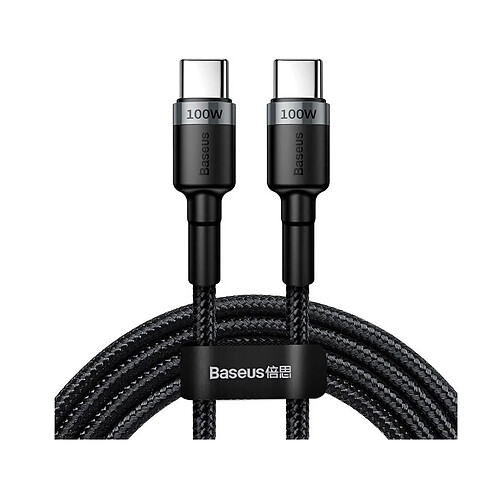 Câble de données Baseus Cafule USB-C vers USB-C 5A 100W 2.0m Noir