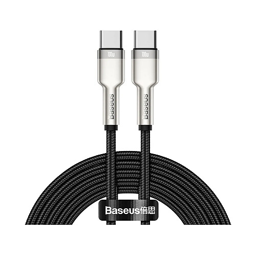 Câble de données Baseus Cafule USB-C vers USB-C 2m 5A 100W Noir