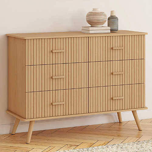Idmarket Commode 6 tiroirs JULIETTE 110