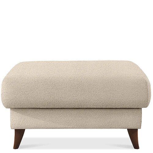 Konsimo Pouf Gustavo carré en velours - Crème