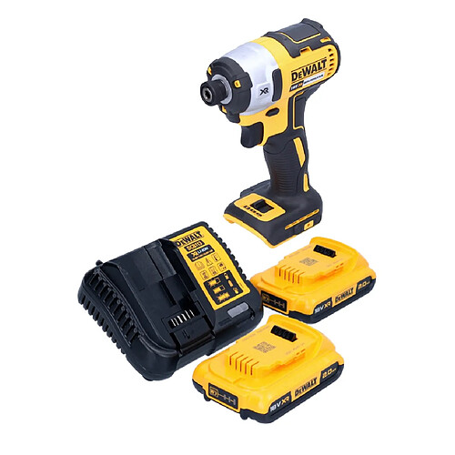 DeWalt DCF 887 D2 Clé à choc sans fil 18 V 205 Nm 1/4'' Brushless + 2x batterie 2,0 Ah + chargeur