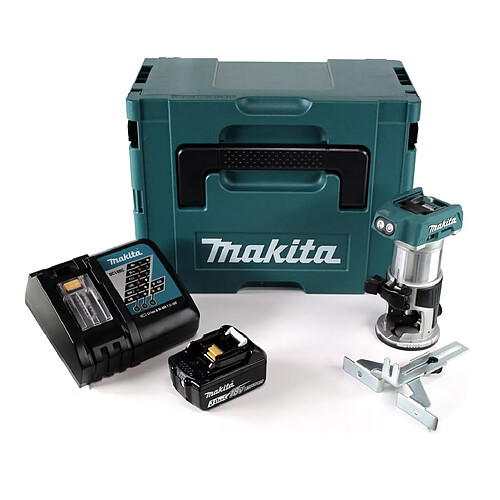 Makita DRT 50 RF1J Fraiseuse multifonction sans fil brushless 18V + 1x batterie 3,0 Ah + chargeur + Makpac 3