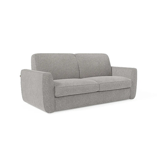 Divani.store Leonida Canapé lit matelas H18 cm de haut 202 cm Gris