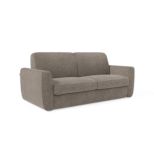 Divani.store Leonida Canapé lit matelas H18 cm de haut 222 cm Taupe