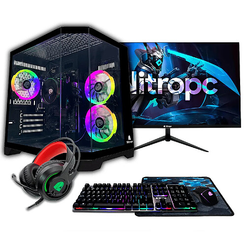 PC Gamer NitroPC Pack Avancé AMD Ryzen 5 3400G Radeon Graphics 16Go SSD 1 To