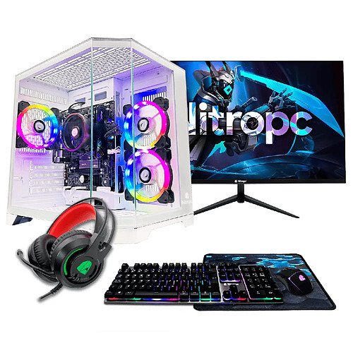 PC Gamer complet Nitropc Pack Bronze Blanc