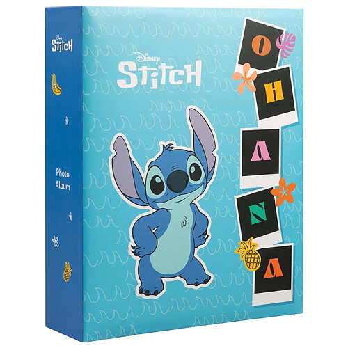 Disney Album Photo Stitch 304 Pochettes Rigide 13x20cm Bleu