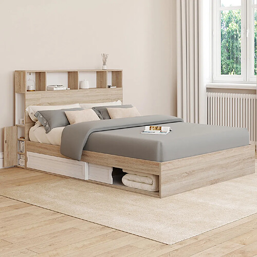 Idmarket LIT DOUBLE CLEM 140X190 CM