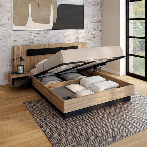 Idmarket LIT COFFRE SANTA 140X190 CM