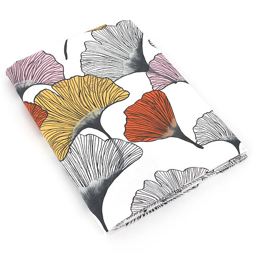 Linnea drap plat percale coton Ginkgo - Rose