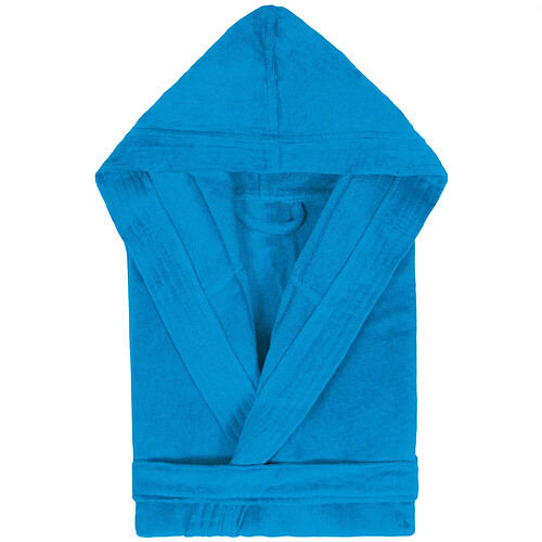 Linnea peignoir enfant à capuche éponge velours - Bleu